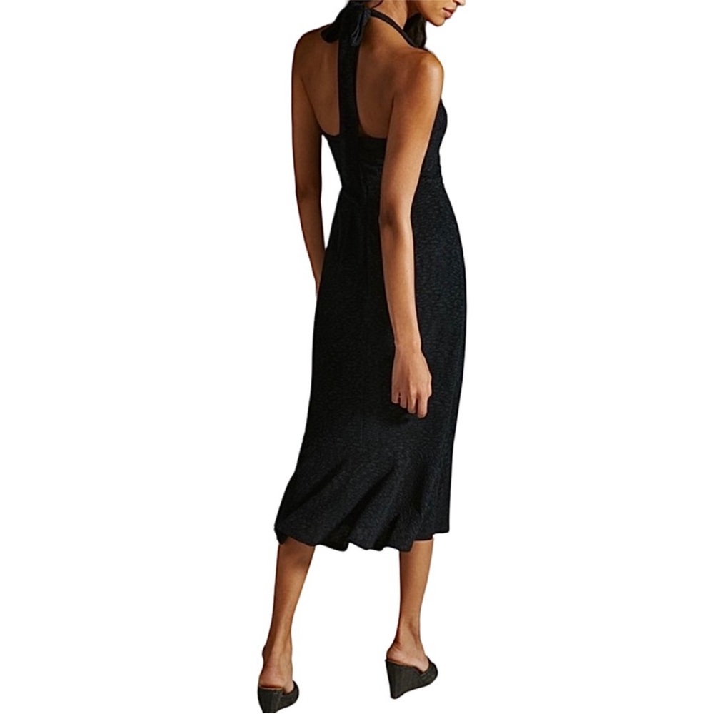 Hutch Halter Corset Shimmer Ruffle Midi Dress - Picture 2 of 15